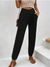 Pantalon Femme Long Taille Haute Élastique avec Poches 1