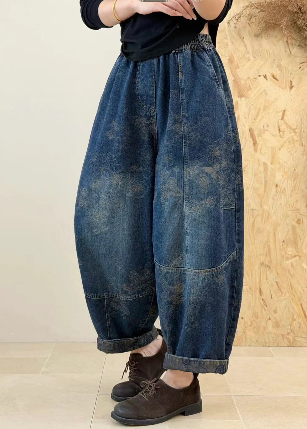 Pantalon Femme Patchwork Jacquard Coupe Ajustée 2