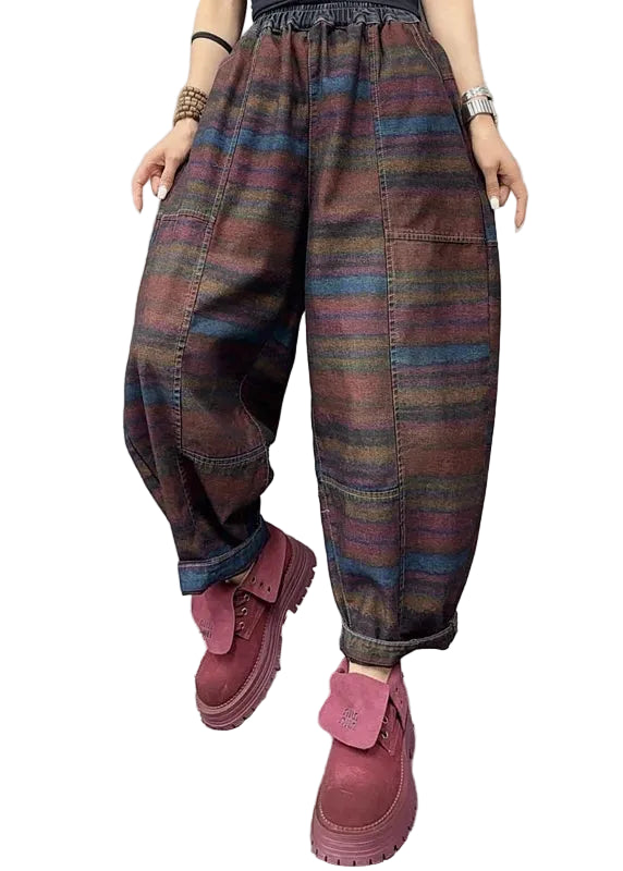 Pantalon Femme Rayé Confort Automnal 0