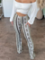 Pantalon Femme Skinny Imprimé Boho en Tricot Élastique 10