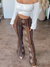 Pantalon Femme Skinny Imprimé Boho en Tricot Élastique 7