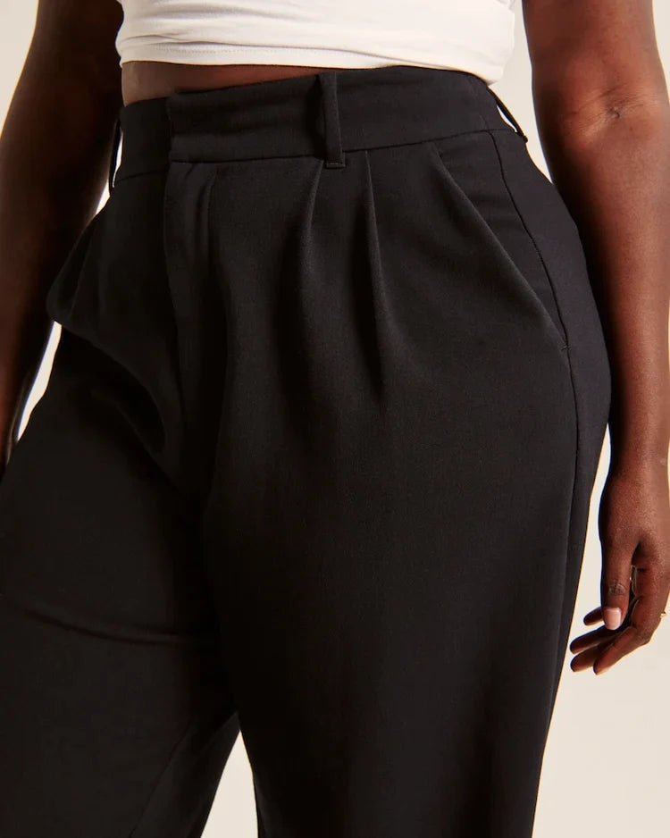 Pantalon Femme Taille Haute Pantalon Large Tissu Doux