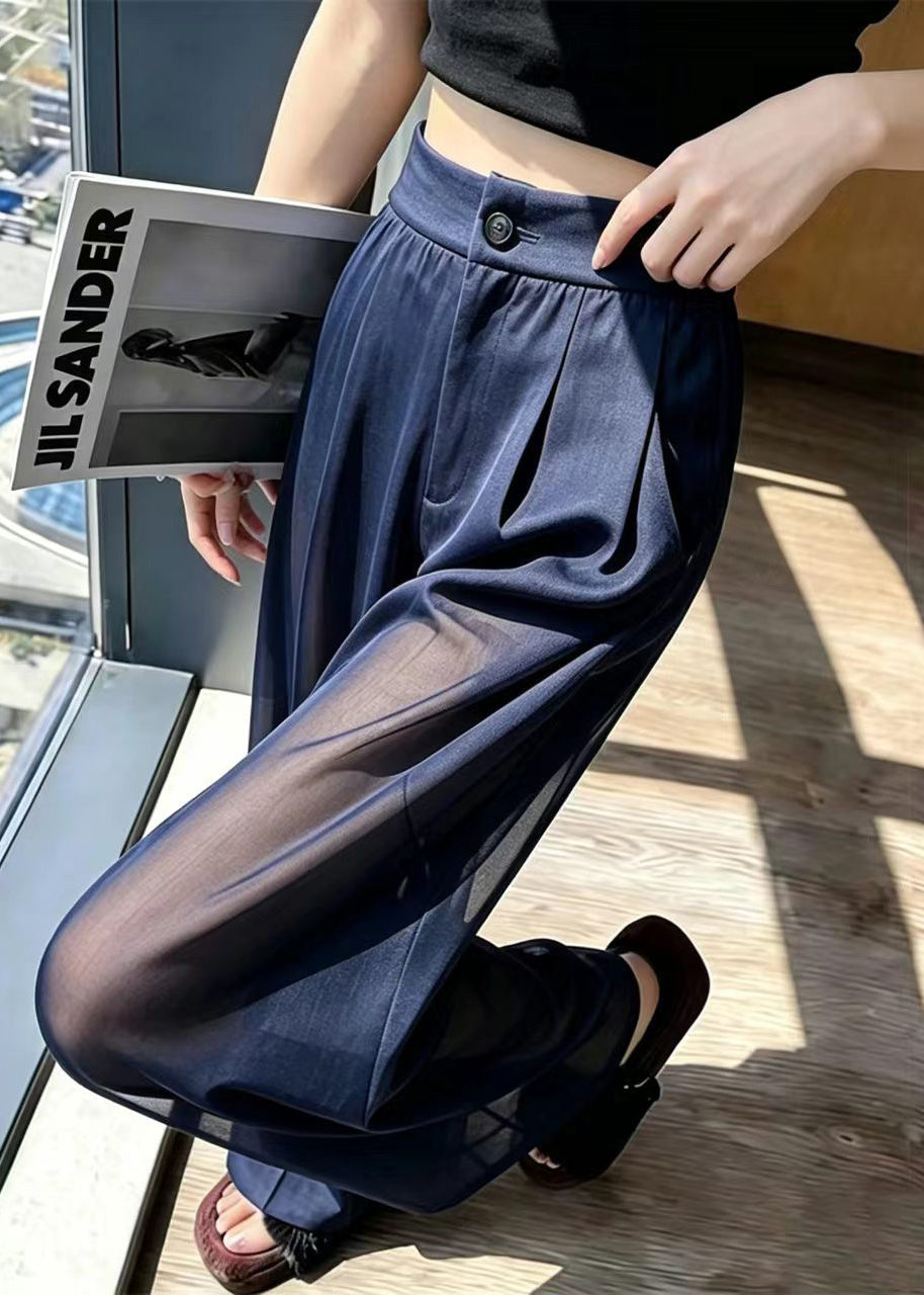 Pantalon Femme Taille Haute Style Bohème Transparent 3
