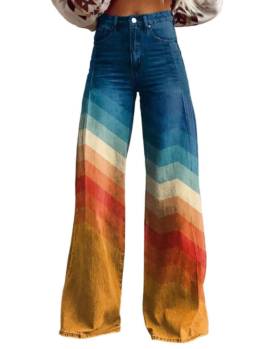 Pantalon Femme Zigzag Rétro 0