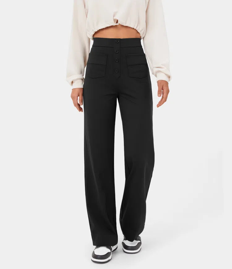 Pantalon Femme à Boutons Classique 2