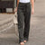 Pantalon Fluide Femme Coton Lin Taille Élastique Décontracté 6