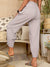 Pantalon Fluide Femme Harem Lin Coton Décontracté 2