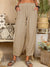 Pantalon Fluide Femme Harem Lin Coton Décontracté 7