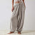Pantalon Fluide Femme Taille Élastique Cordon de Serrage Polyester Spandex Coton 7