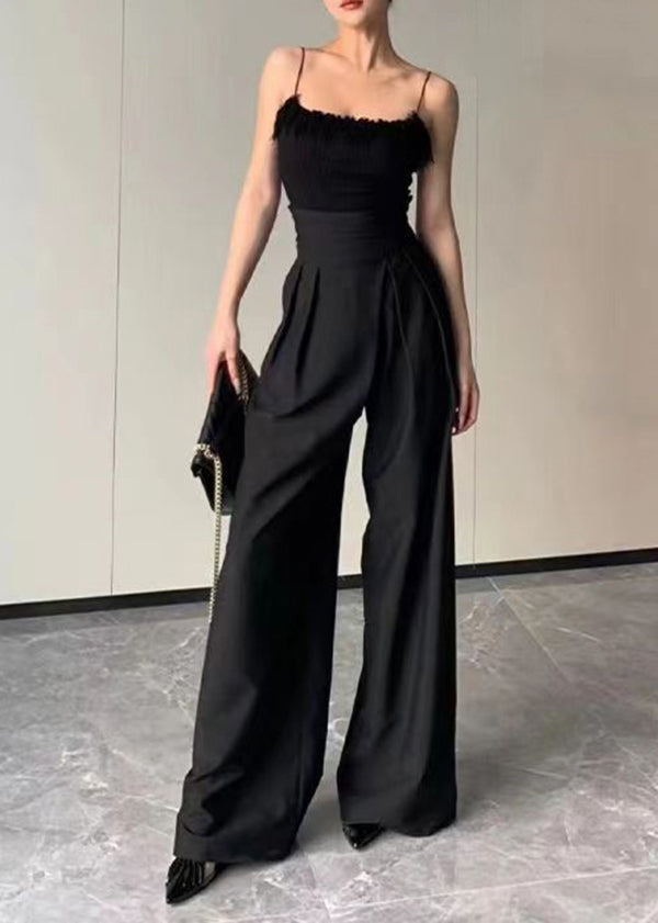 Pantalon Fluide Femme Taille Haute Chic 1