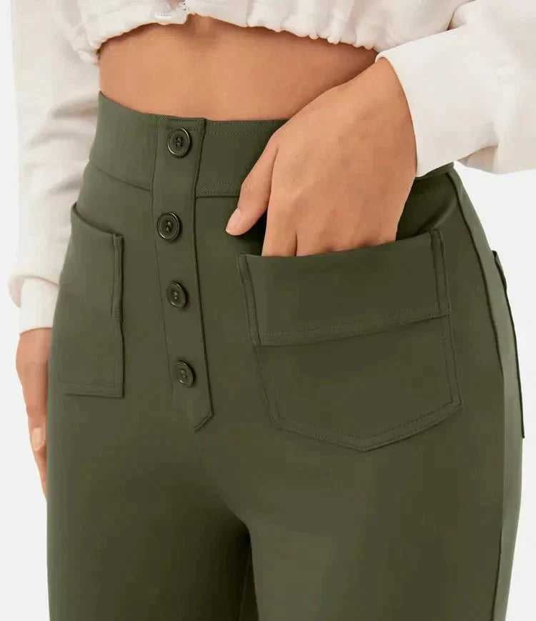 Pantalon Fluide Femme Taille Haute Confortable Moderne 10
