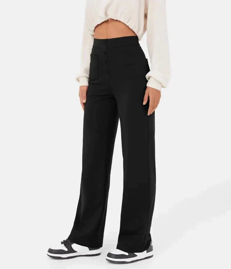 Pantalon Fluide Femme Taille Haute Confortable Moderne 8