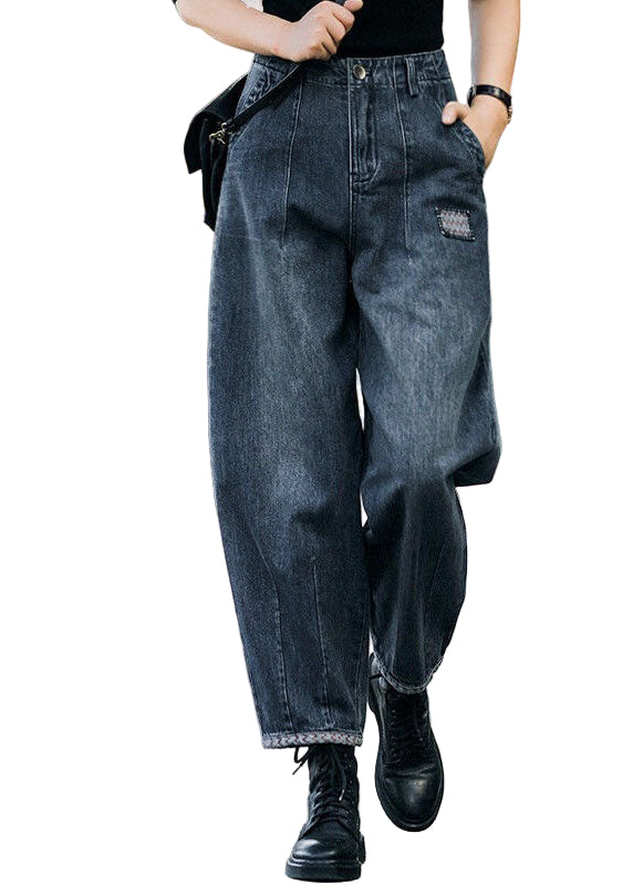 Pantalon Harem Femme Taille Haute avec Poches 0