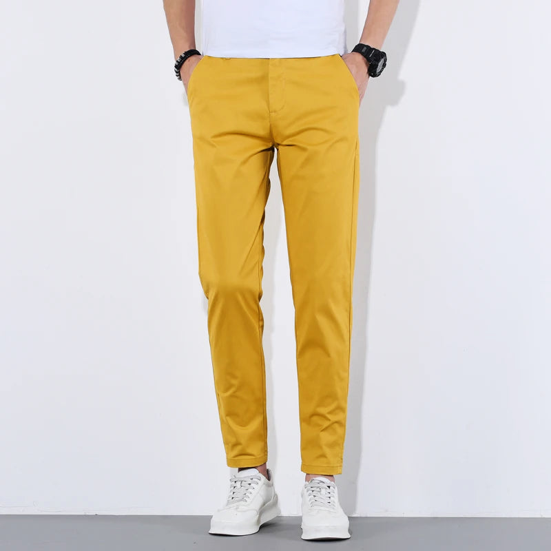 Pantalon Homme Ajusté Moderne avec Poches Pratiques 3