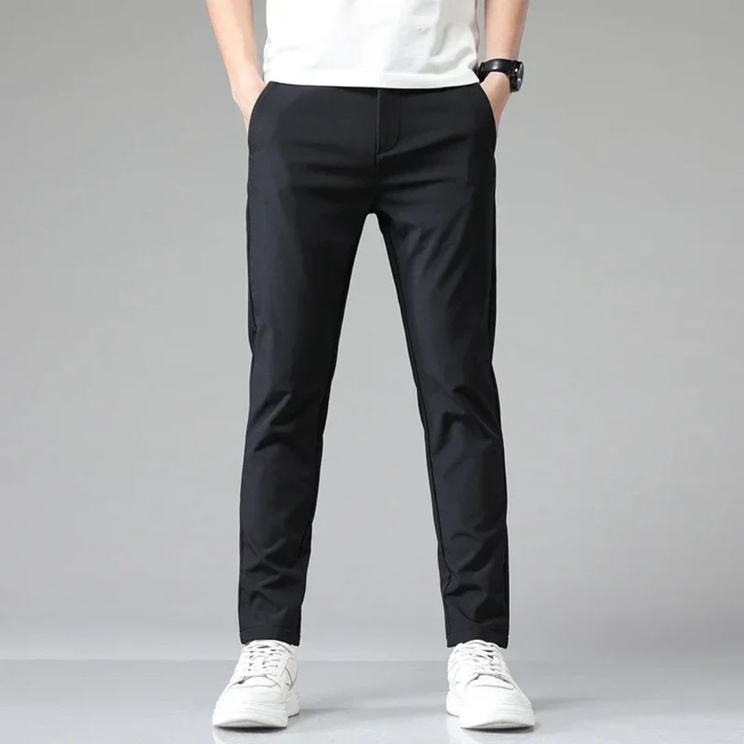 Pantalon Homme Chino Élégant en Tissu Léger et Confortable 1