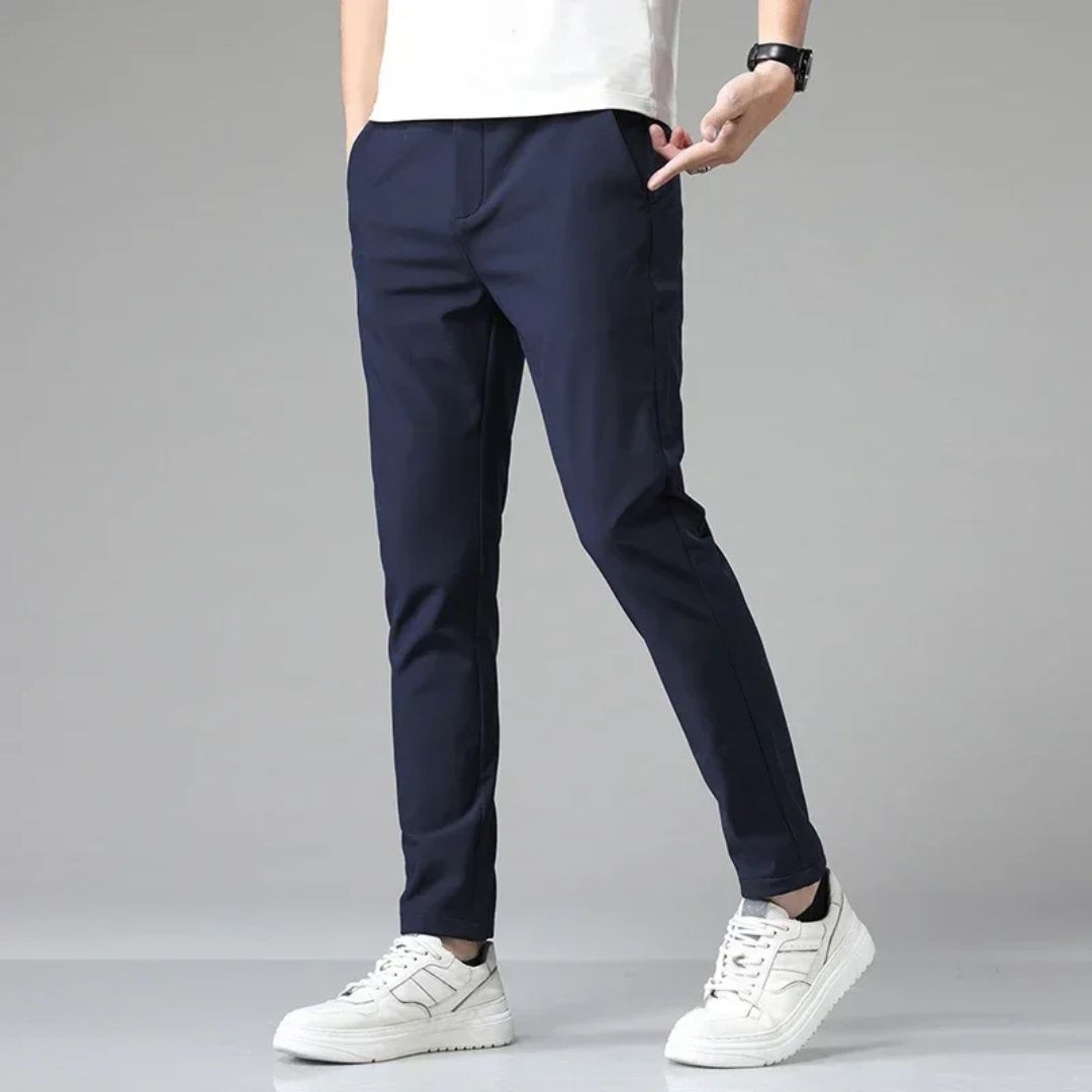 Pantalon Homme Chino Élégant en Tissu Léger et Confortable 3