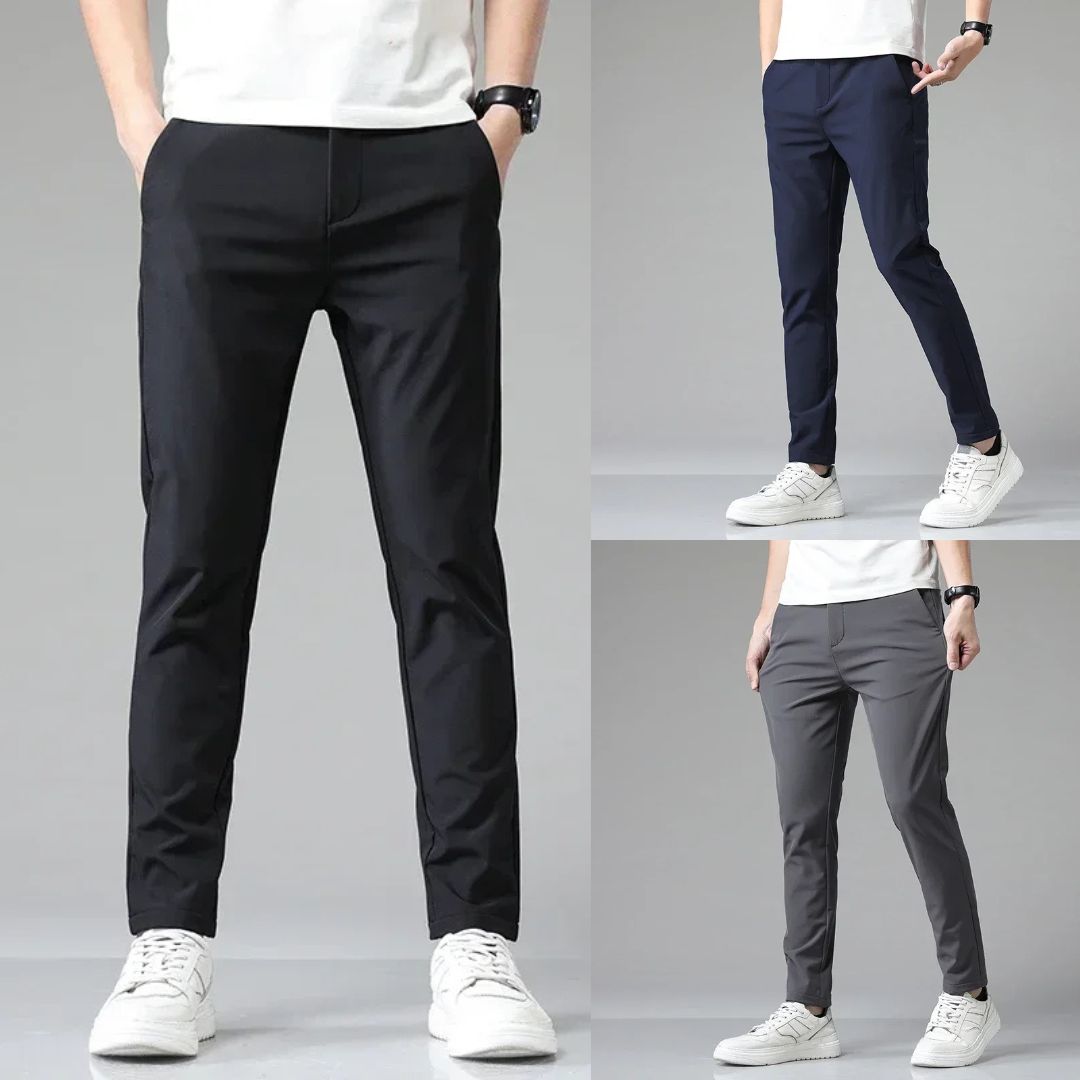 Pantalon Homme Chino Élégant en Tissu Léger et Confortable 7