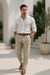 Pantalon Homme Classique Droit en Tissu Durable 1