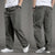 Pantalon Homme Coupe Décontractée en Tissu Doux avec Poches Arrière 2