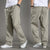Pantalon Homme Coupe Décontractée en Tissu Doux avec Poches Arrière 4