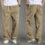 Pantalon Homme Coupe Décontractée en Tissu Doux avec Poches Arrière 5
