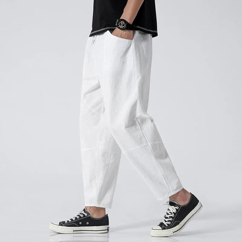Pantalon Homme Court Décontracté avec Taille Réglable et Panneaux Articulés 3
