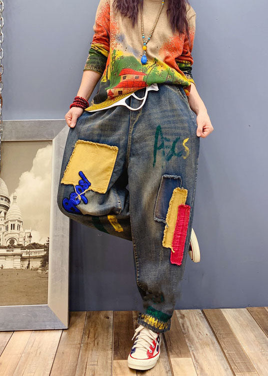 Pantalon Homme Denim Avec Patch Design Unique 1