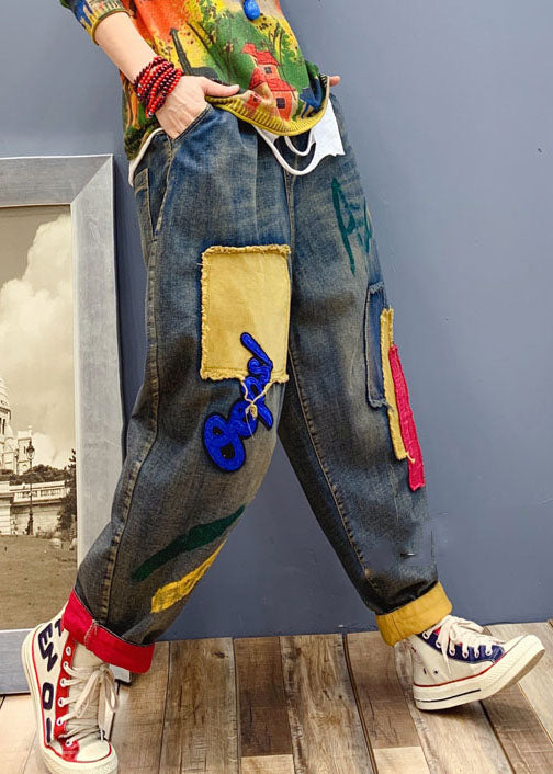 Pantalon Homme Denim Avec Patch Design Unique 2