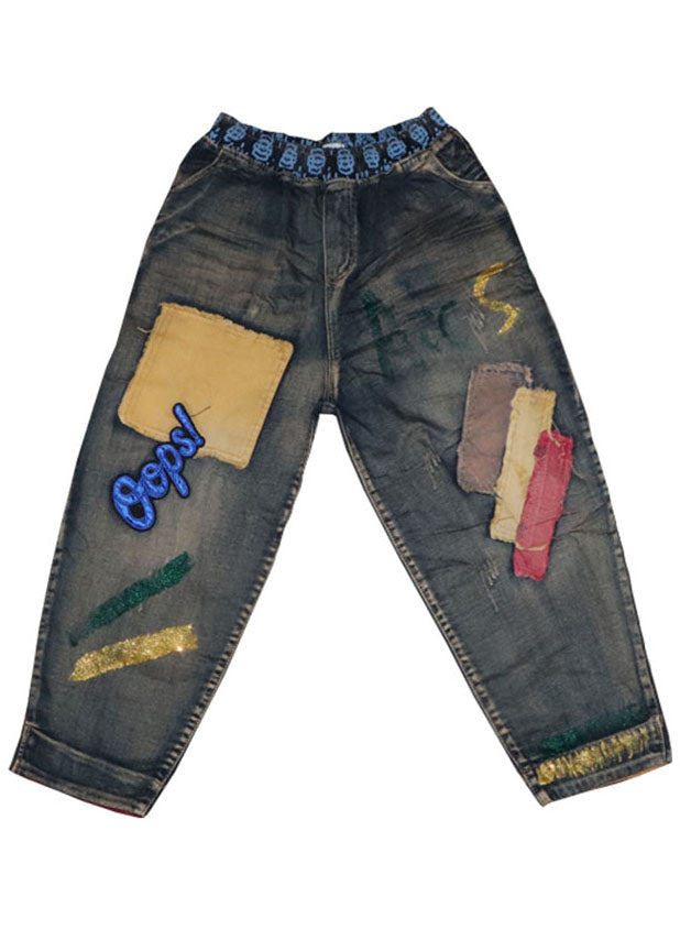 Pantalon Homme Denim Avec Patch Design Unique 4