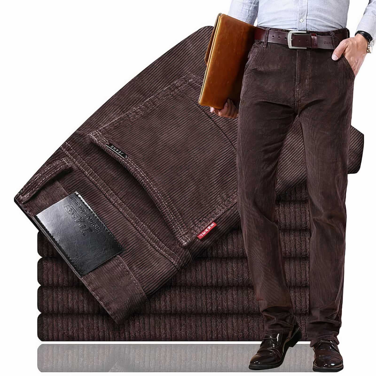 Pantalon Homme Droit Victor Style Automnal Polyvalent 2