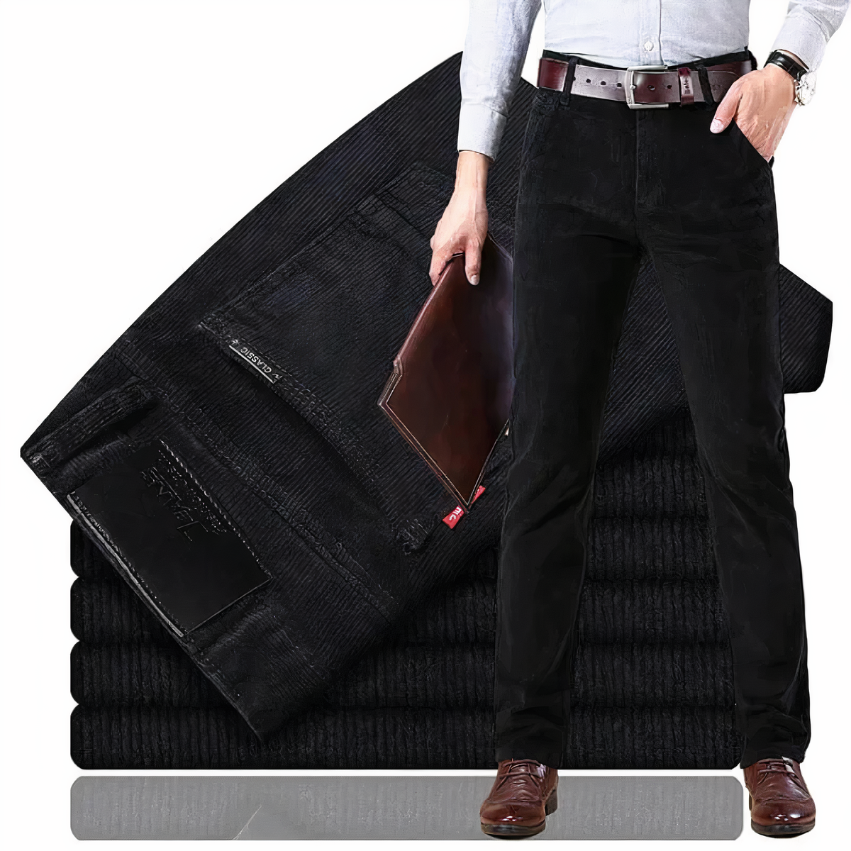 Pantalon Homme Droit Victor Style Automnal Polyvalent 4