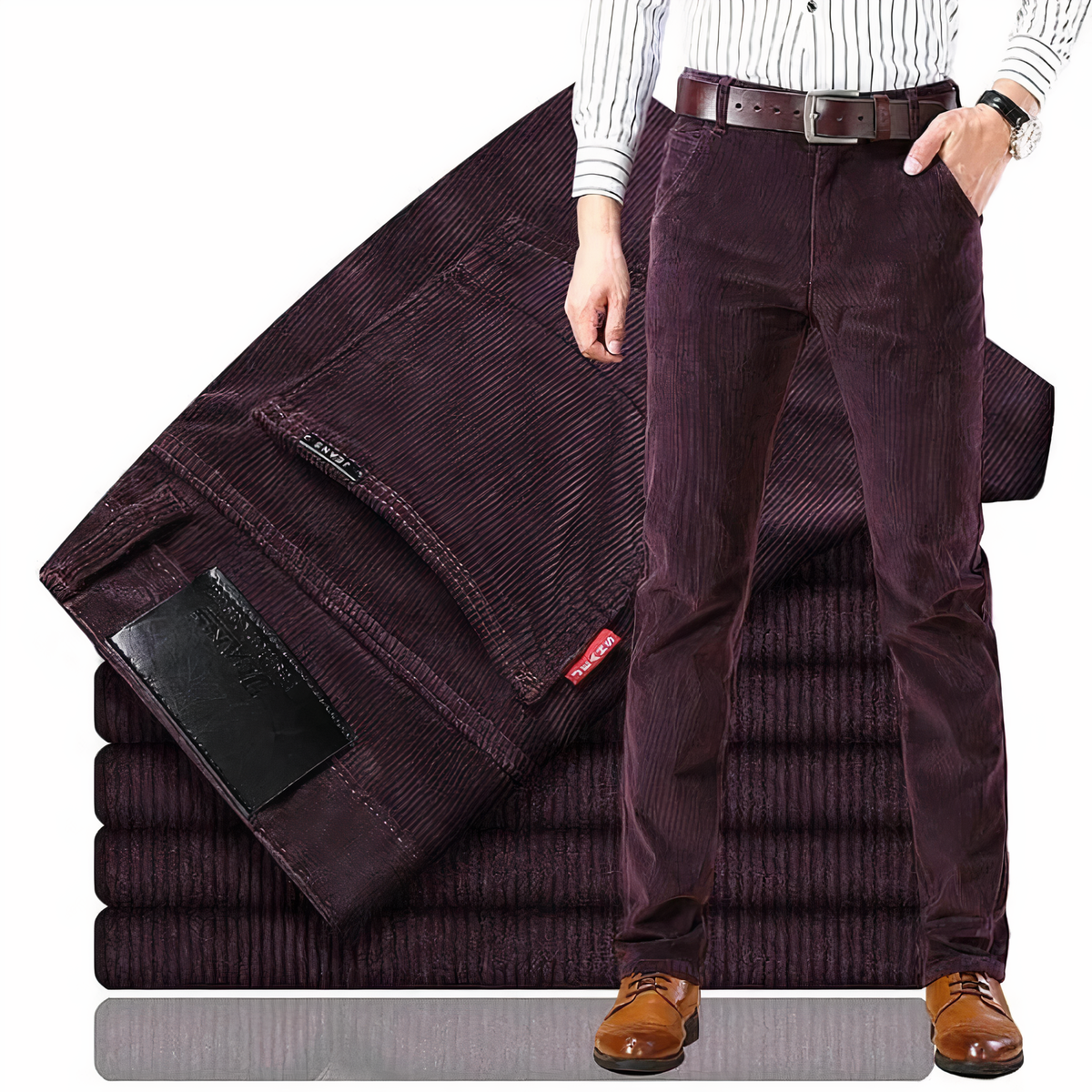 Pantalon Homme Droit Victor Style Automnal Polyvalent 5