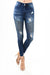 Pantalon Jean Skinny Moto Taille Haute Denim 1