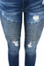 Pantalon Jean Skinny Moto Taille Haute Denim 4
