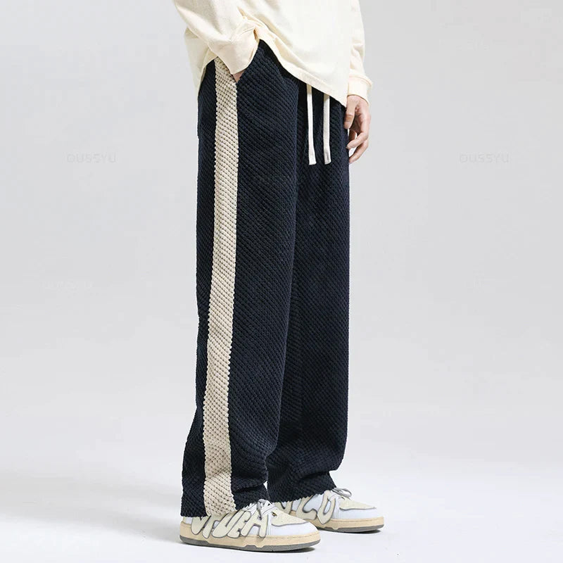 Pantalon Jogging Homme Style Urbain avec Bande Latérale Contrastée 5