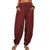 Pantalon Large Femme en Lin Coton Casual Taille Haute 1