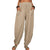Pantalon Large Femme en Lin Coton Casual Taille Haute 6