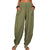 Pantalon Large Femme en Lin Coton Casual Taille Haute 7