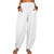 Pantalon Large Femme en Lin Coton Casual Taille Haute 8