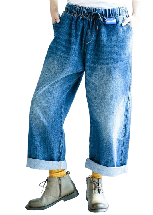 Pantalon Large à Rayures pour Femme Chic 0