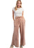 Pantalon Large en Tricot Terry Lavé Minéral pour Femme 0