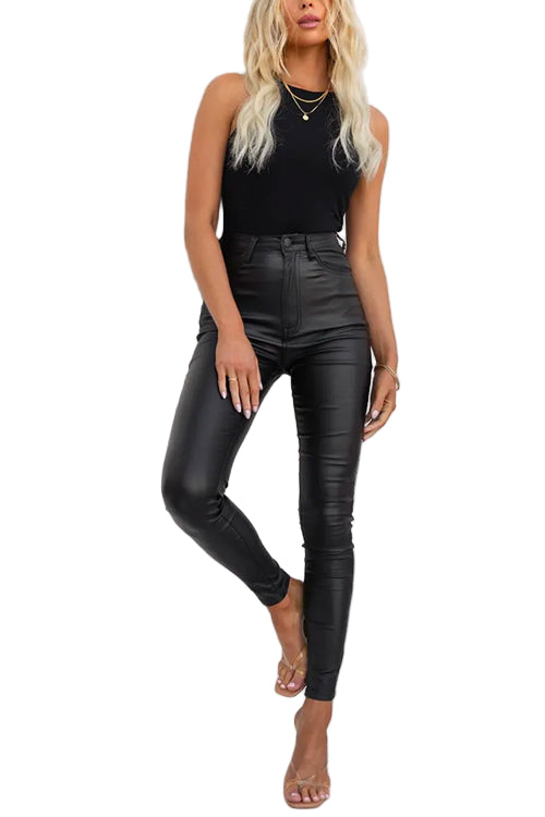 Pantalon Slim Taille Haute Chic 0