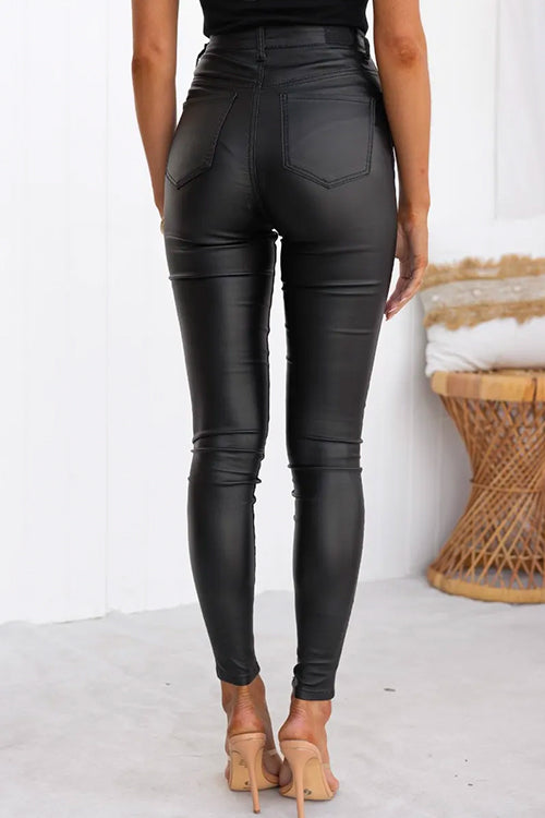 Pantalon Slim Taille Haute Chic 2
