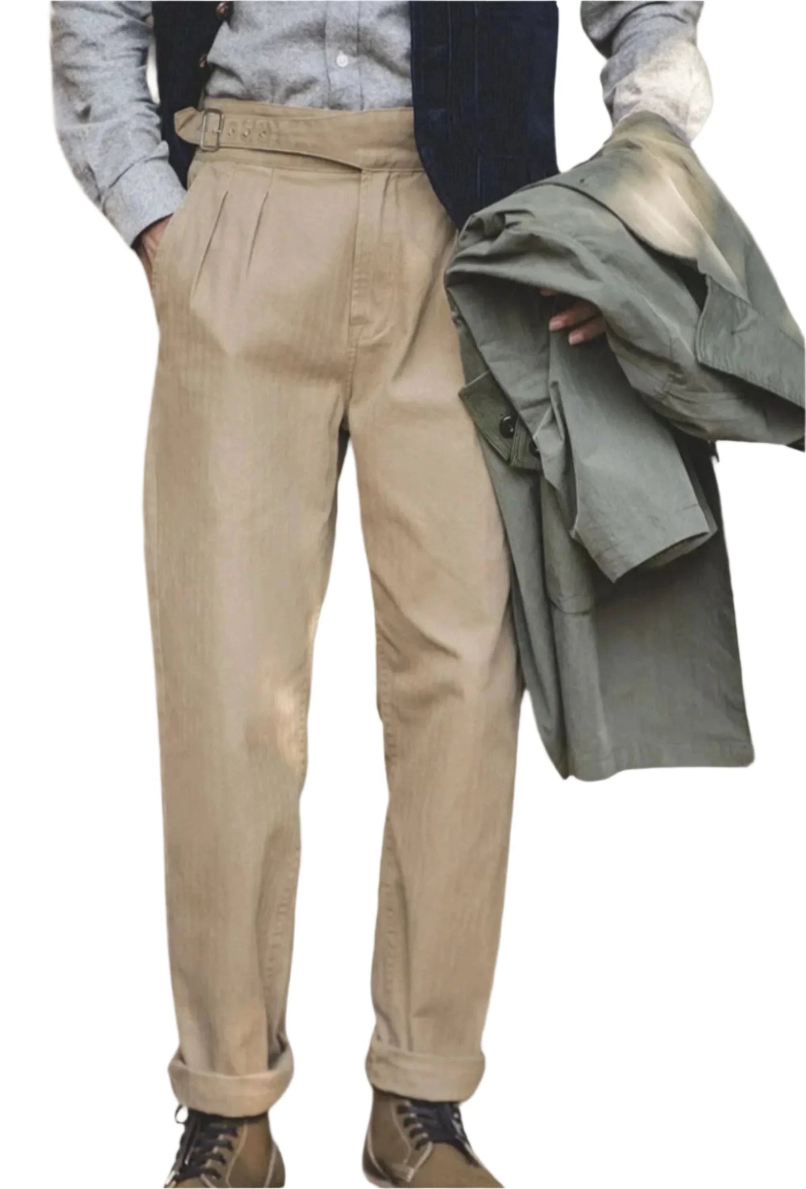 Pantalon Vintage Décontracté pour Hommes 4