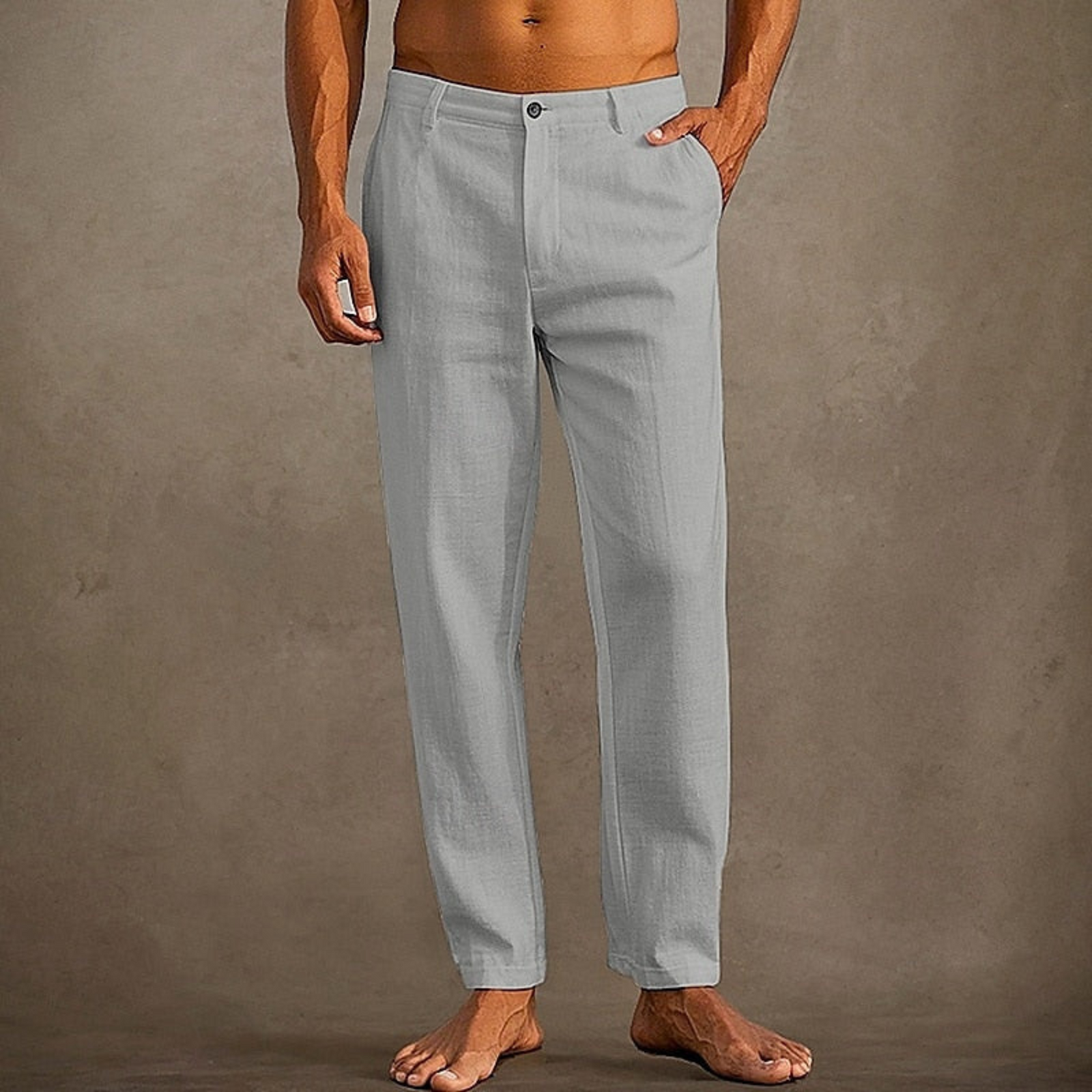 Pantalon d'Été Décontracté pour Hommes Style Classique 5