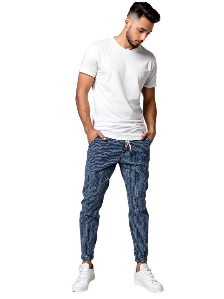Pantalon de Jogging Homme Cordeau Ajustable en Tissu Doux 0