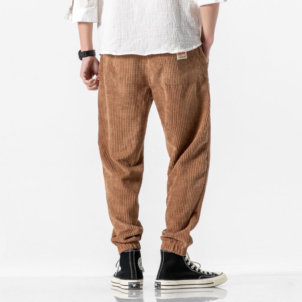 Pantalon de Jogging Homme Cordeau Ajustable en Tissu Doux 8