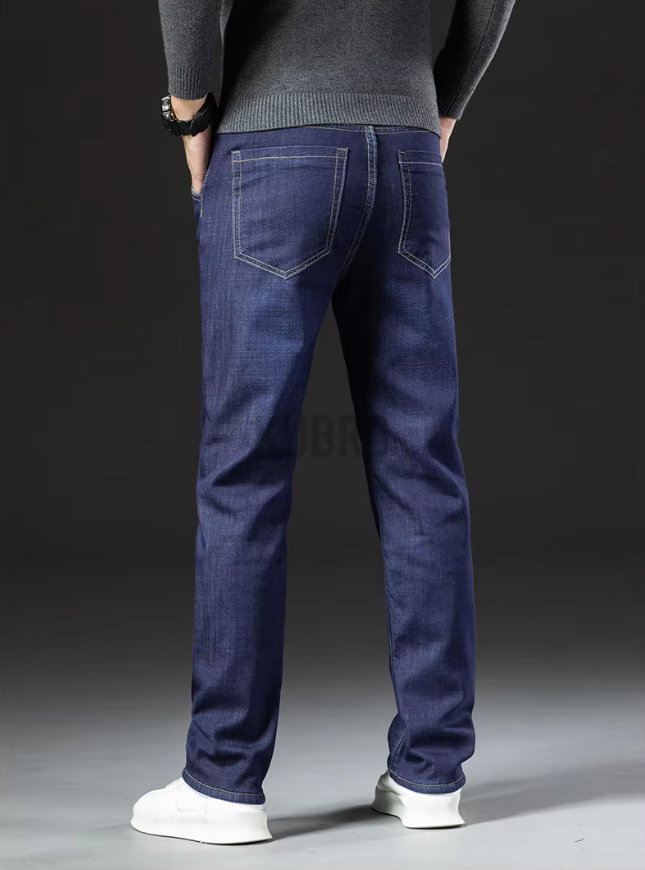 Pantalon droit pour homme en denim d'agneau 7