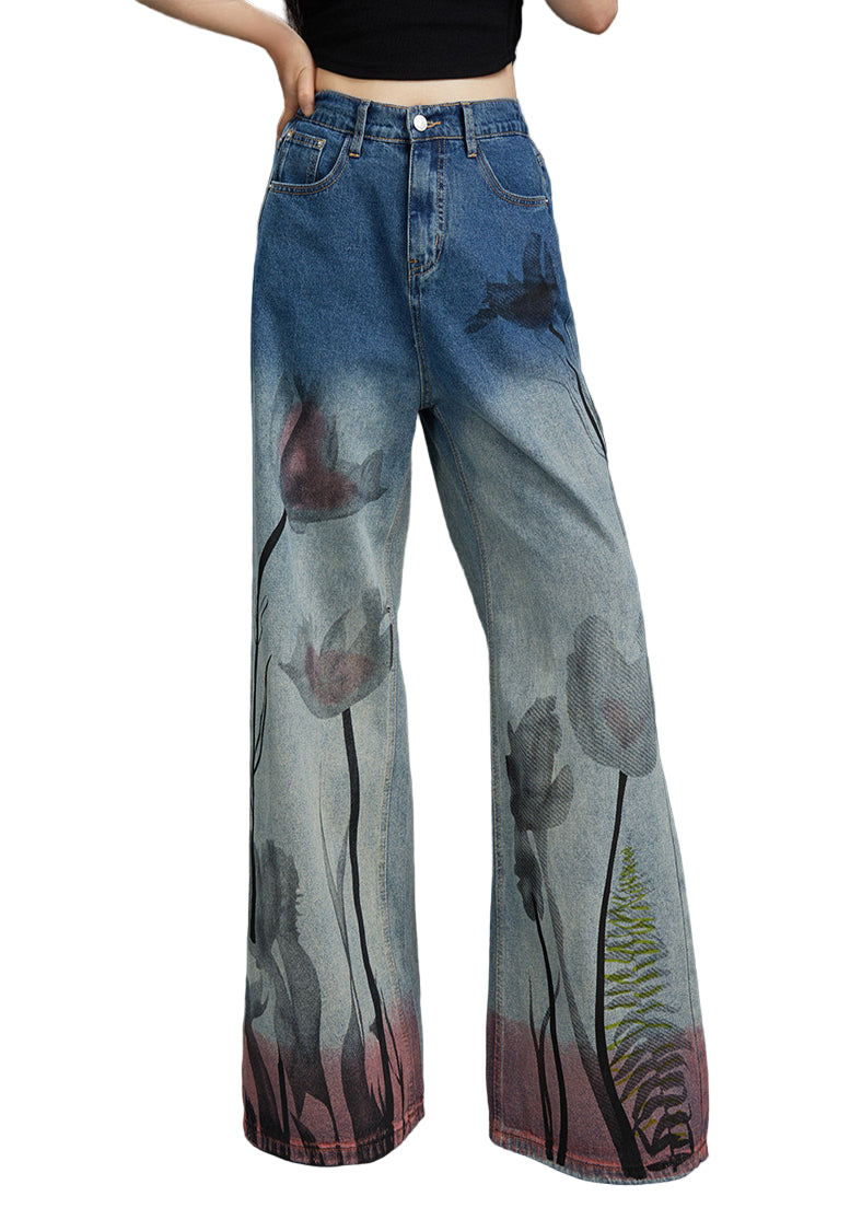 Pantalon en Jean Taille Haute Moderne 2