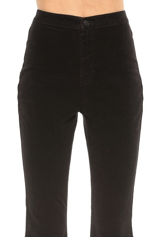 Pantalon en Velours Côtelé Femme Taille Haute Super Flare 2